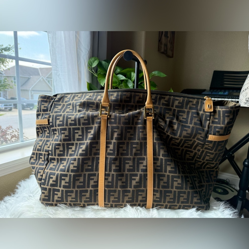 Sold! Fendi Black and Brown Monogram Duffel Bag